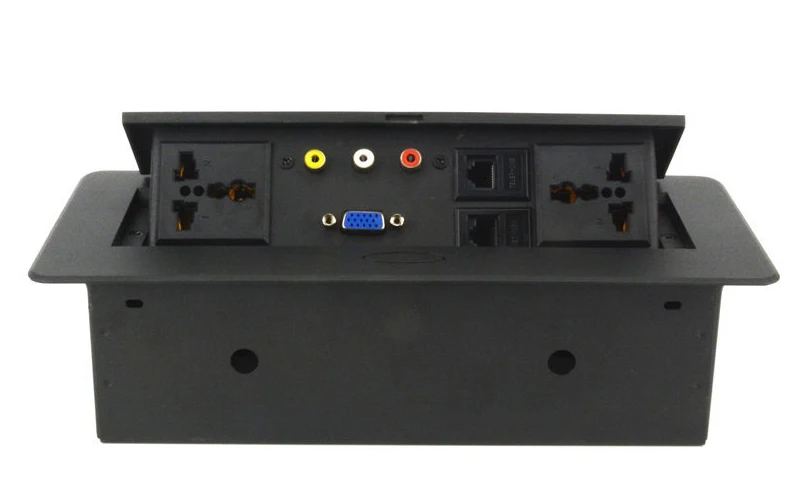 High-grade Aluminum Alloy Tabletop Multimedia Socket Multi-functional Desktop Socket