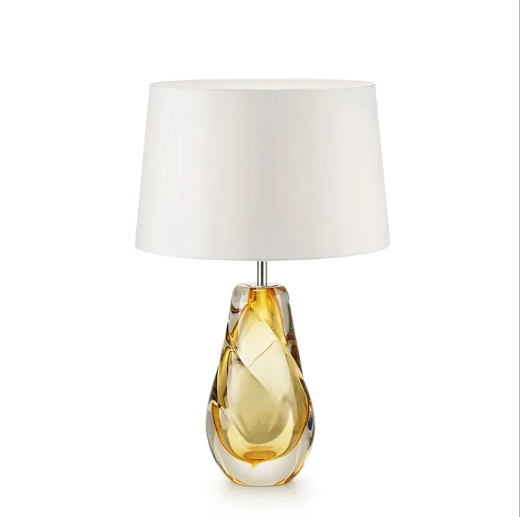 Nordic light luxury glazed  creative designer model room hotel bedside modern luxury decorative table lamp