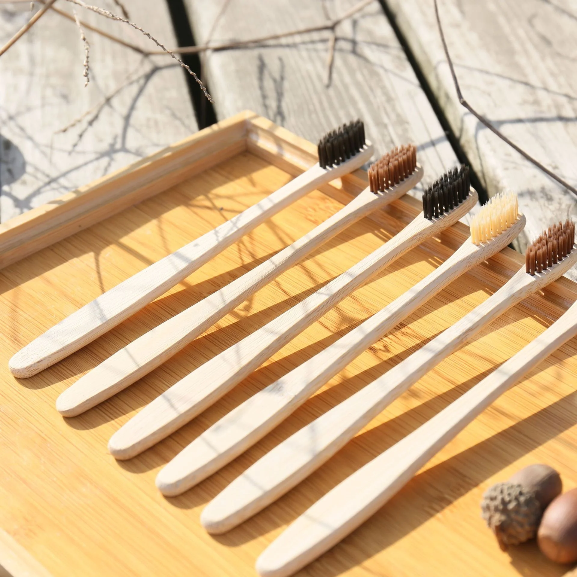 Wholesale cheap natural soft bristle charcoal low carbon eco friendly bamboo toothbrush manufacturer