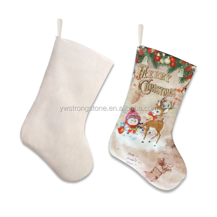 Custom Wholesale Blank Decoration Christmas Stocking Sublime Sequins