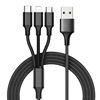 Free Shipping UCABLE Mobile Phone Charger 3 In 1 Fast Charging Usb Cable