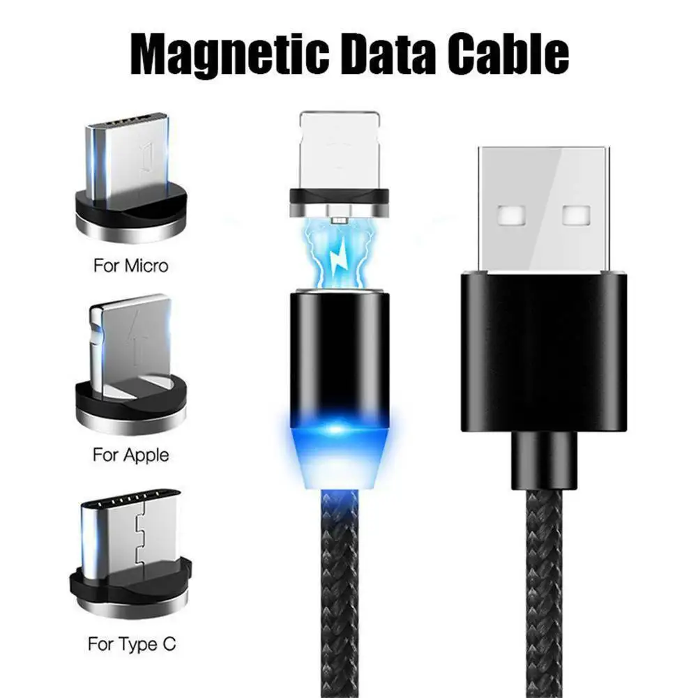 3 IN 1 Magnetic Adapte Type-C Micro USB IOS Charging Cable For Samsung iphone - ANKUX.COM