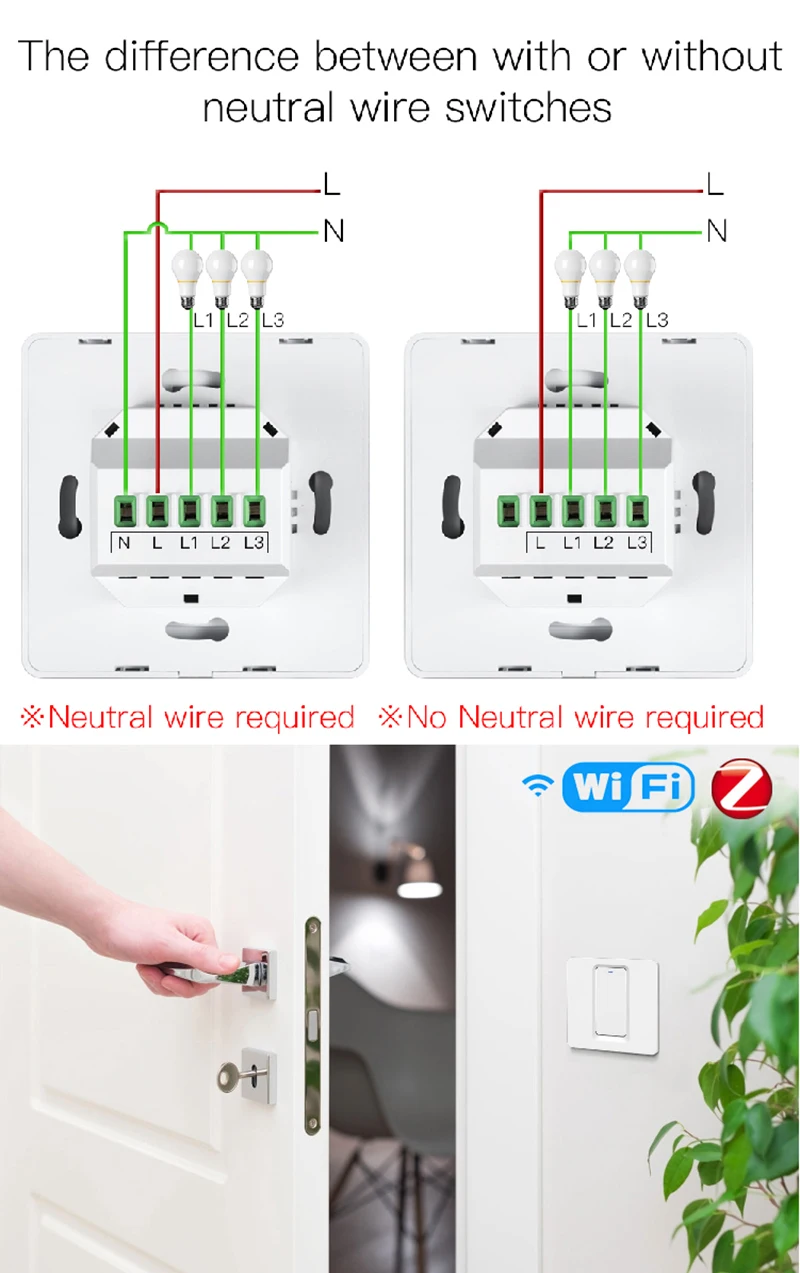 Ready to Ship Alexa Google Home Voice Control EU/UK Type 1 Gang Zigbee Switch - ANKUX.COM