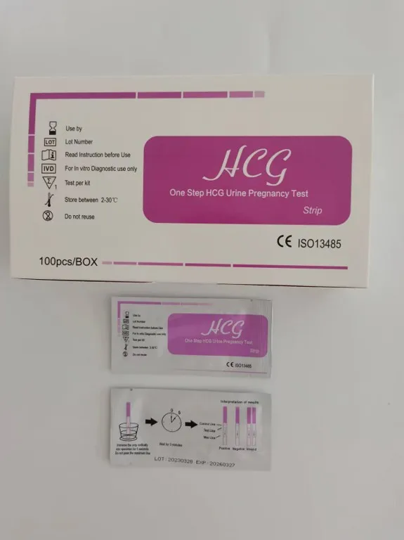 Medical Disposable 1 Step Quick Check 2.5mm Personal Urine HCG Pregnancy Test Strip(Urine) HCG factory