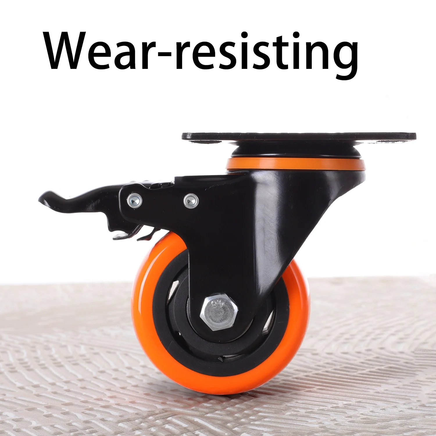 100mm 4 Inch Industrial Rubber Cart Wheels For Workbench Project Swivel