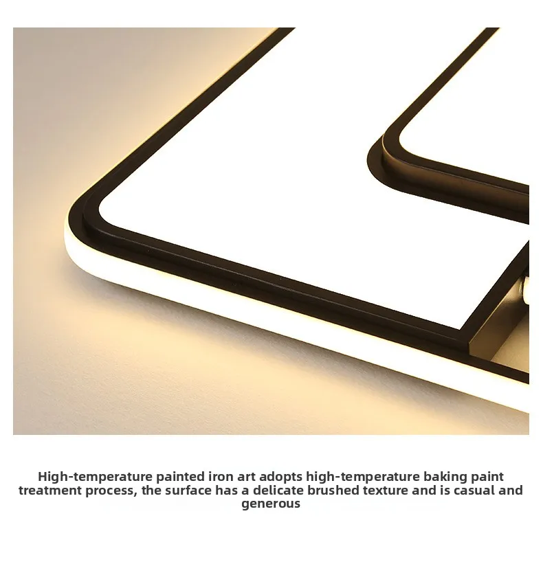 product 2023 nordic modern led ceiling light elegant rectangular large acrylic lighting package for living room stainless steel base-17