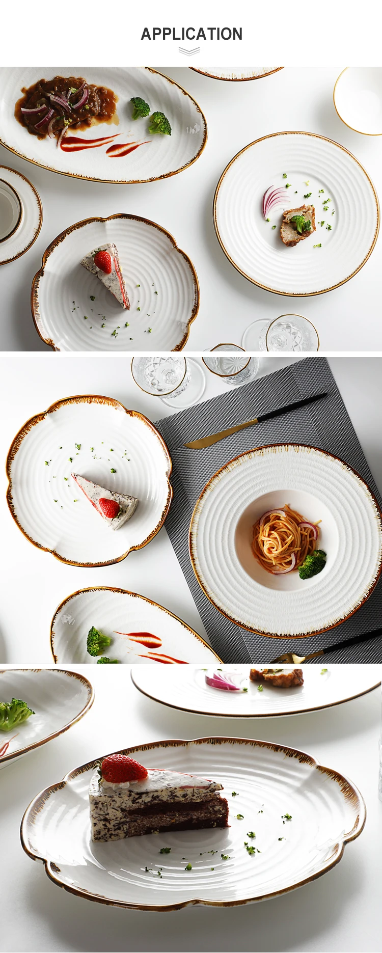 High Temperature Porcelain Crockery Set Dinnerware, Color Banquet Dinnerware Sets, Rustic Restaurant Dinnerware Sets&