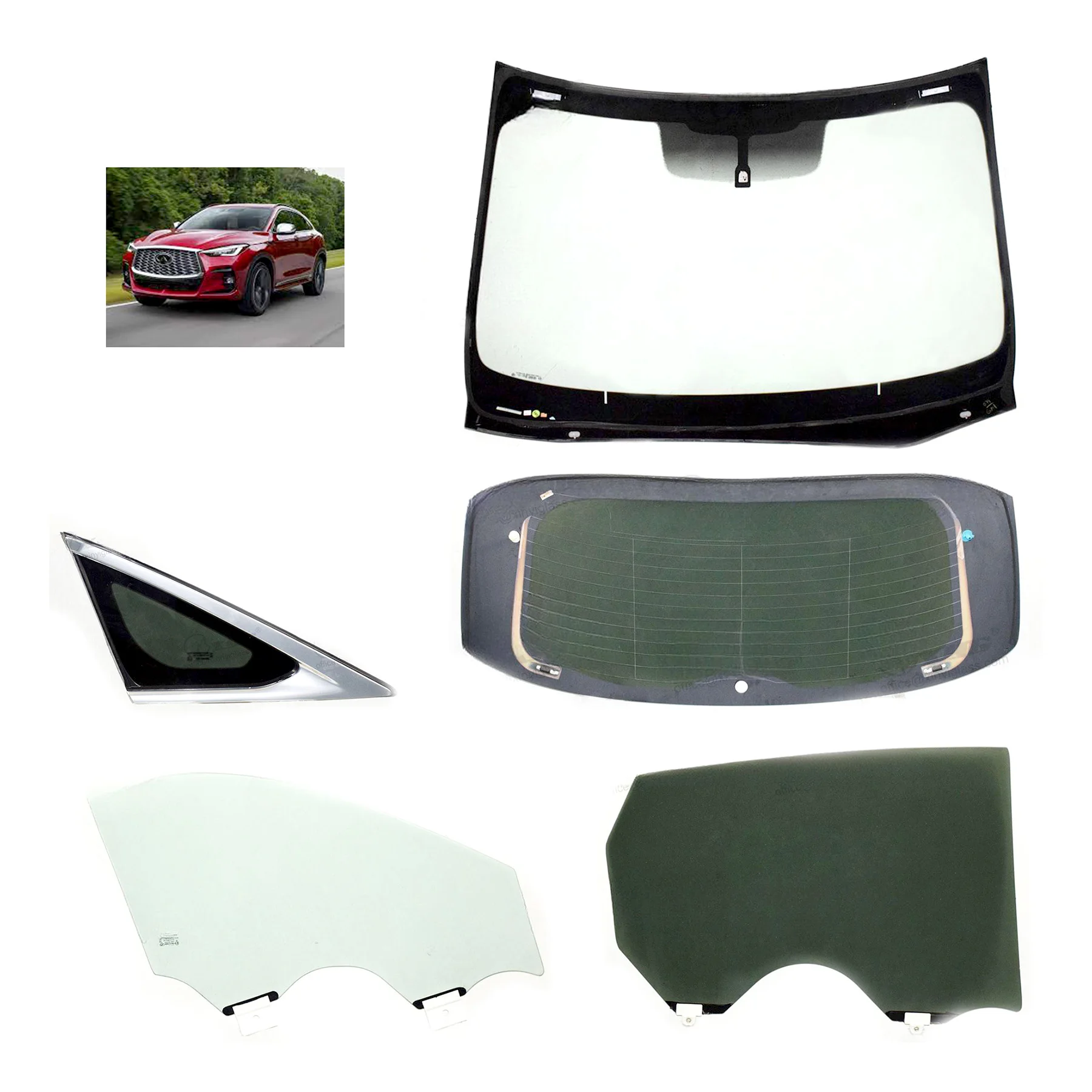 Infiniti Qx55 Windshield Glass Sunroof Car Glass Auto Glass Car Parts