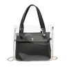 2019 Summer Simple Candy Color Two Pieces Set Soft PU Crossbody Square Women Leather Handbags For Dating