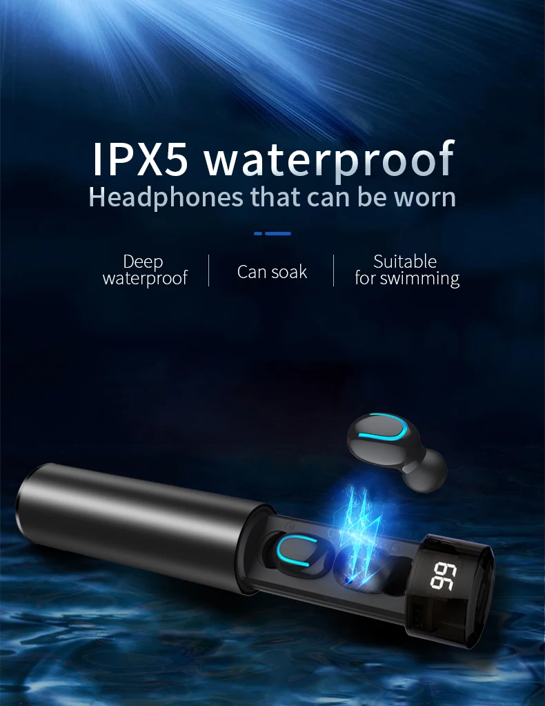 HBQ Q67 TWS Wireless Earbuds 3D Stereo Mini Bluetooth Earphone 5.0 With Mic Sports Waterproof Earphones Auto Pairing Headset - ANKUX.COM