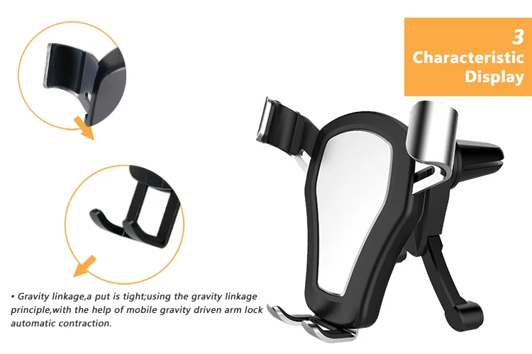 gravity universal car phone holder support for car mount holder