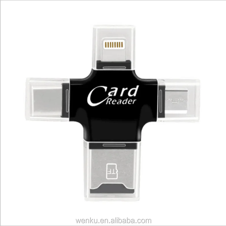 4 in 1 mini Pendrive Card Reader OTG Factory Price Type-C Usb for phone Android magnetic Smart Card Reader With TF/SD - ANKUX.COM