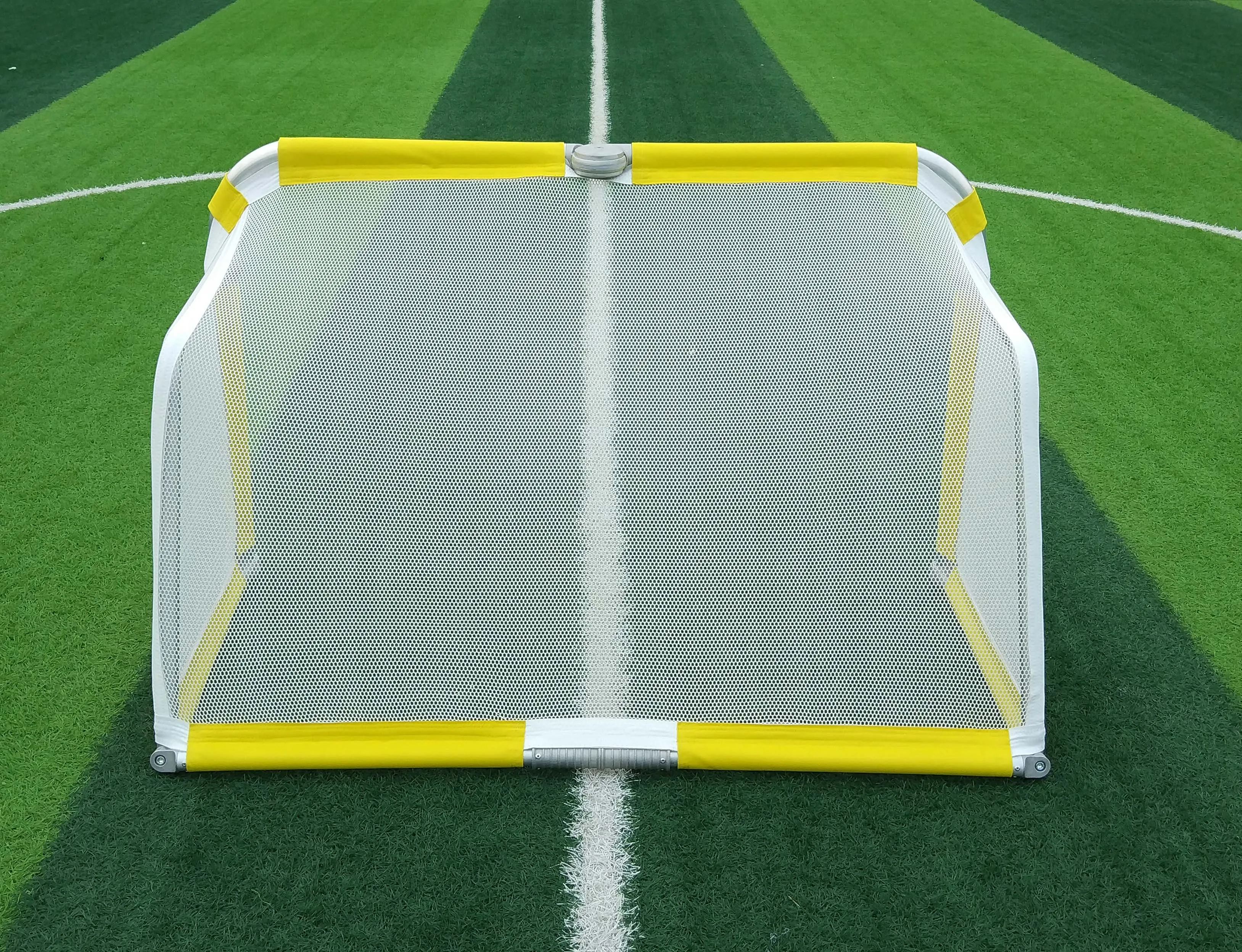 Astek Portable Aluminium Folding Mini Soccer Goal Colorful Nets