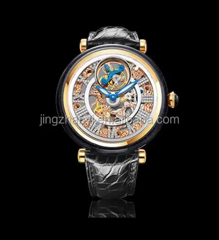 Jingzhanyi Gold watch design and manufacturing AU750 Rose Gold Wactch 18k gold inlaid diamond watch 18k gold watch manufacturing