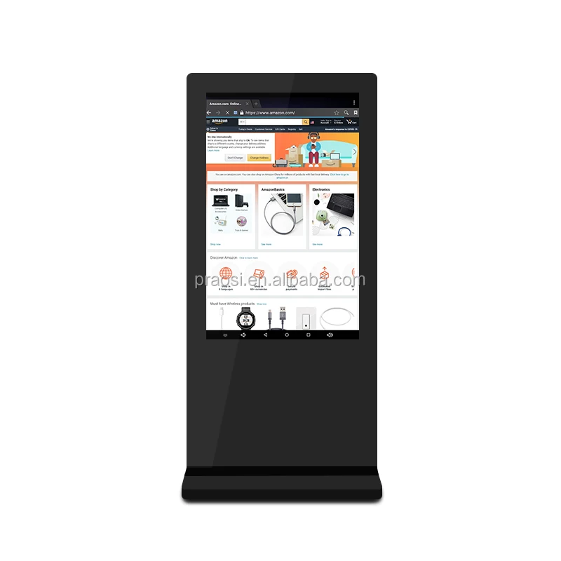 Retail Store Restaurant Table Battery Powered Vertical Lcd Advertising Display 10.1 Inch Wifi