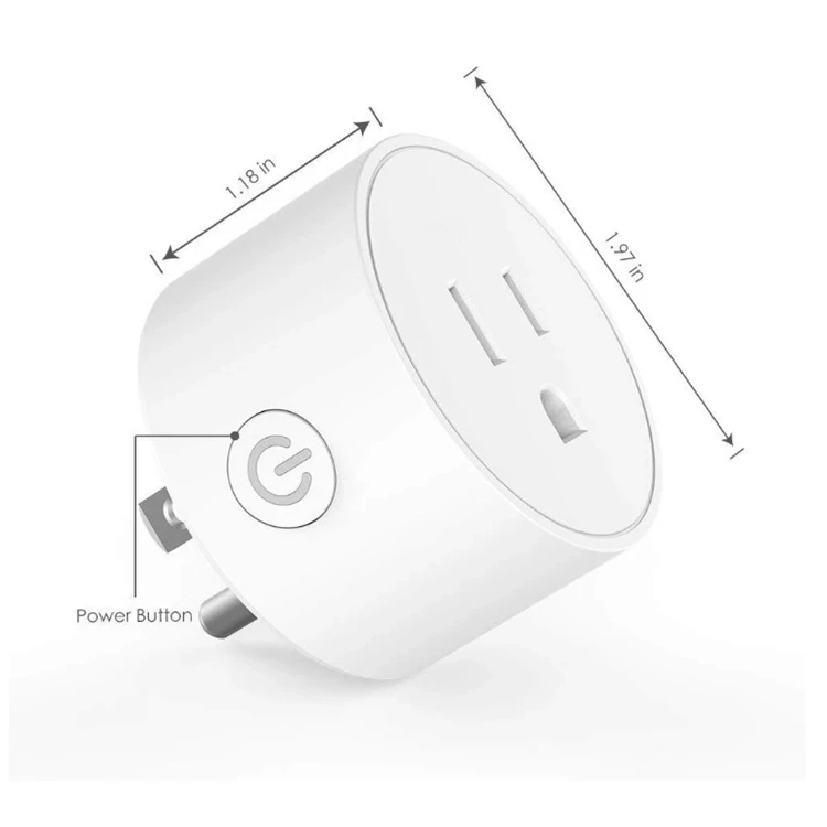 US Standard Tuya Google Home Amazon Alexa Wifi Smart Socket Mini Wifi Smart Plug