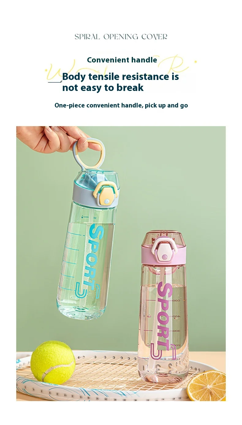 High Color Value Portable Large Capacity Direct Drinking Sports Water Bottle Female Students Children Friendly for Tours Sports