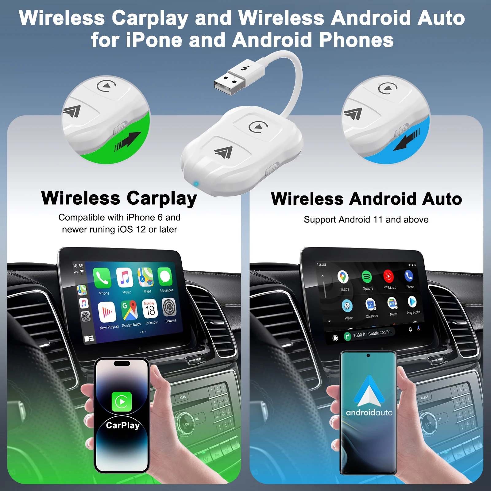 Carplay Wireless Adapter Wired Carplay Convert Cars Wireless Carplay Plug Dongle Converts Wired