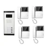 Multi apartments Video System handset 4.3 inch color TFT- LCD screen and intercom 1v4 video door phone for multi-apartment