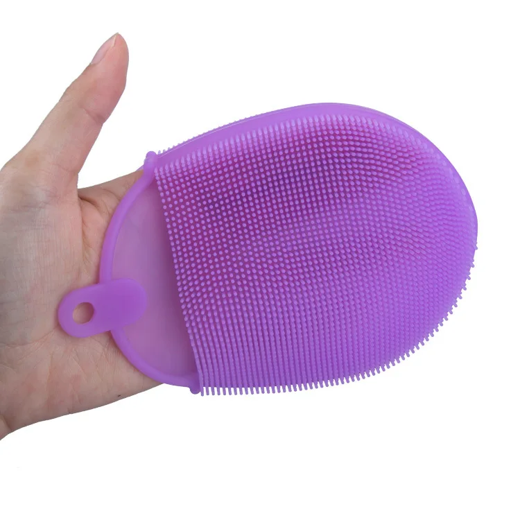 Silicone Easy Clean Hair Brush Washing Body Massage Bath Scrub Soft ...