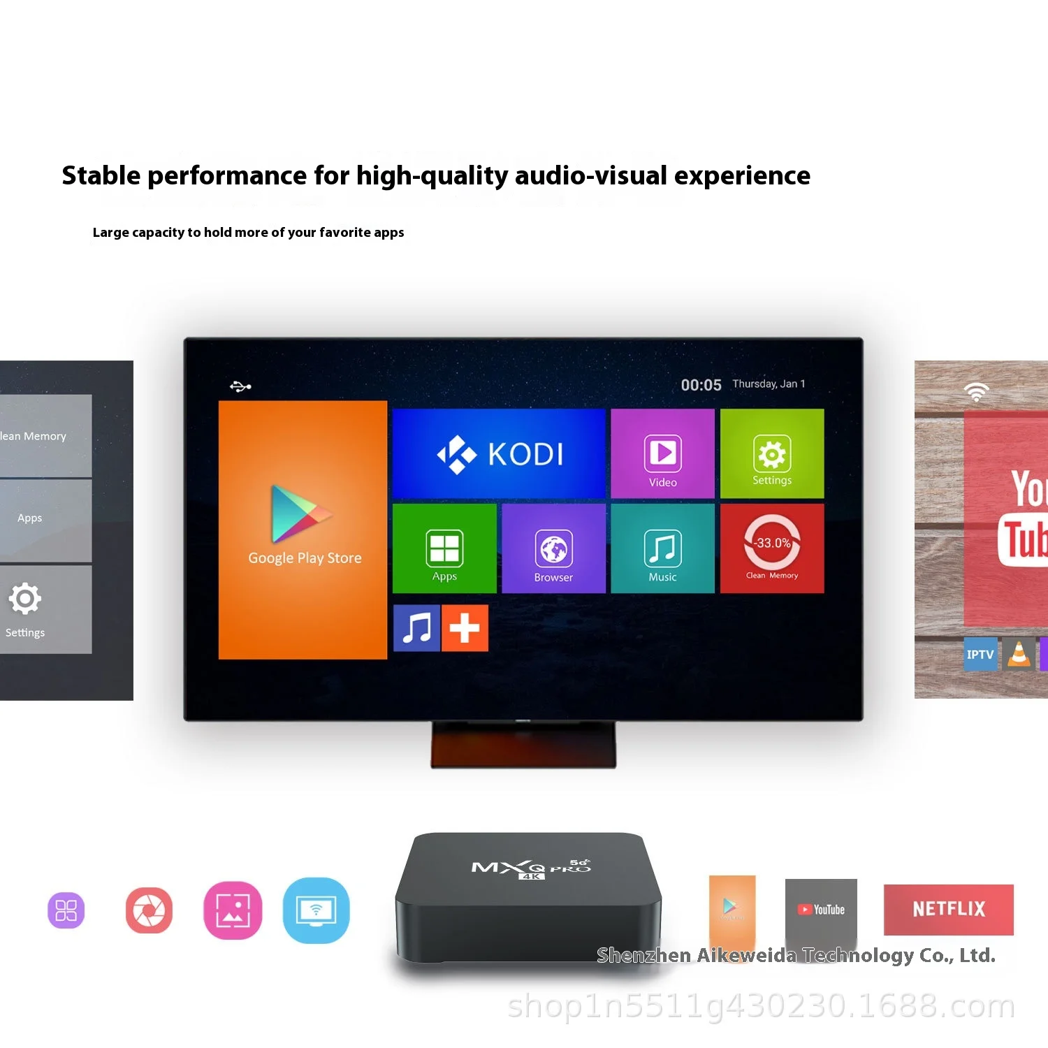 Q外贸MX Pro安卓10.0双wi-fi Allwinner H3 IK316高清网络机顶盒电视广播电视广播设备