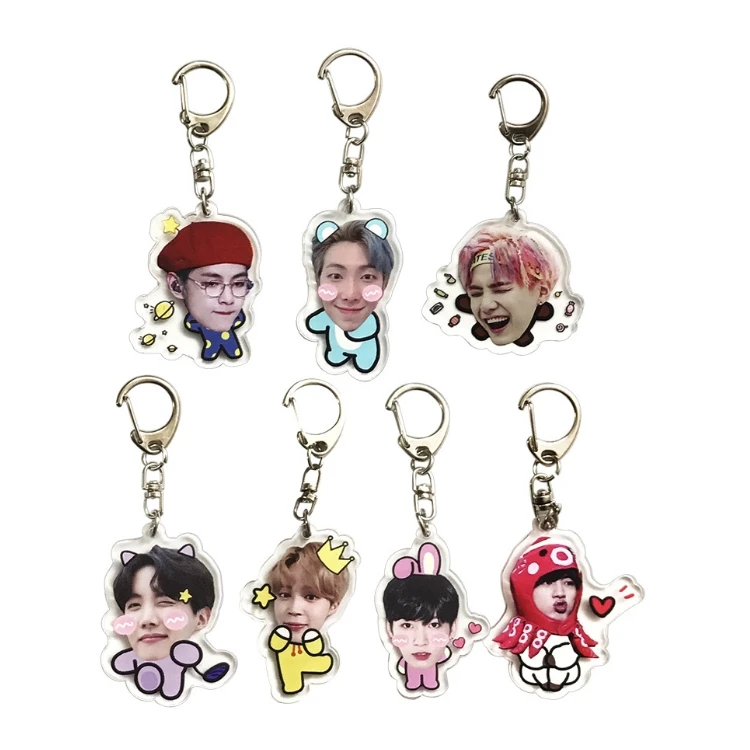 卸売プロモーションカスタムkpopbt21アニメアクリルキーホルダークリアbtsキーホルダー両面プリント Buy アクリルキーホルダー Kpop Bt21 Bts キーホルダー Product On Alibaba Com