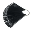 new fan oval almond plastic 50tips nail color chart with ring