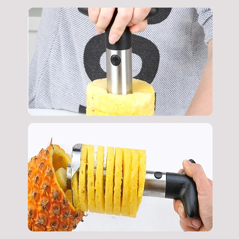 Metal Kitchen Ware Stainless Steel Core Peeler / Slicer / Cutter For Pineapple