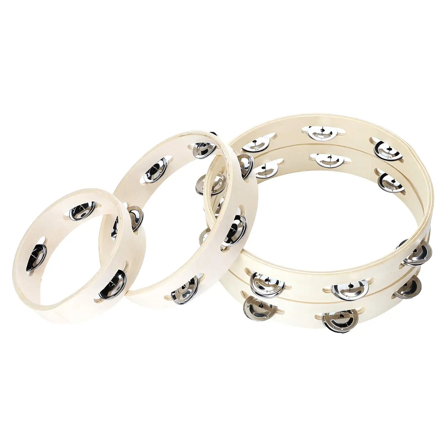 Tambourines For Kids Hand Held 6 Inch Tambourine Ring Metal Jingles