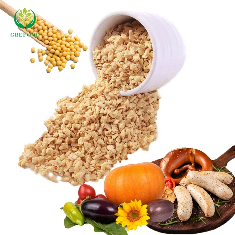 质感大豆蛋白零食成分grefood tvp牛肉罐头添加剂富含纤维素食肉可