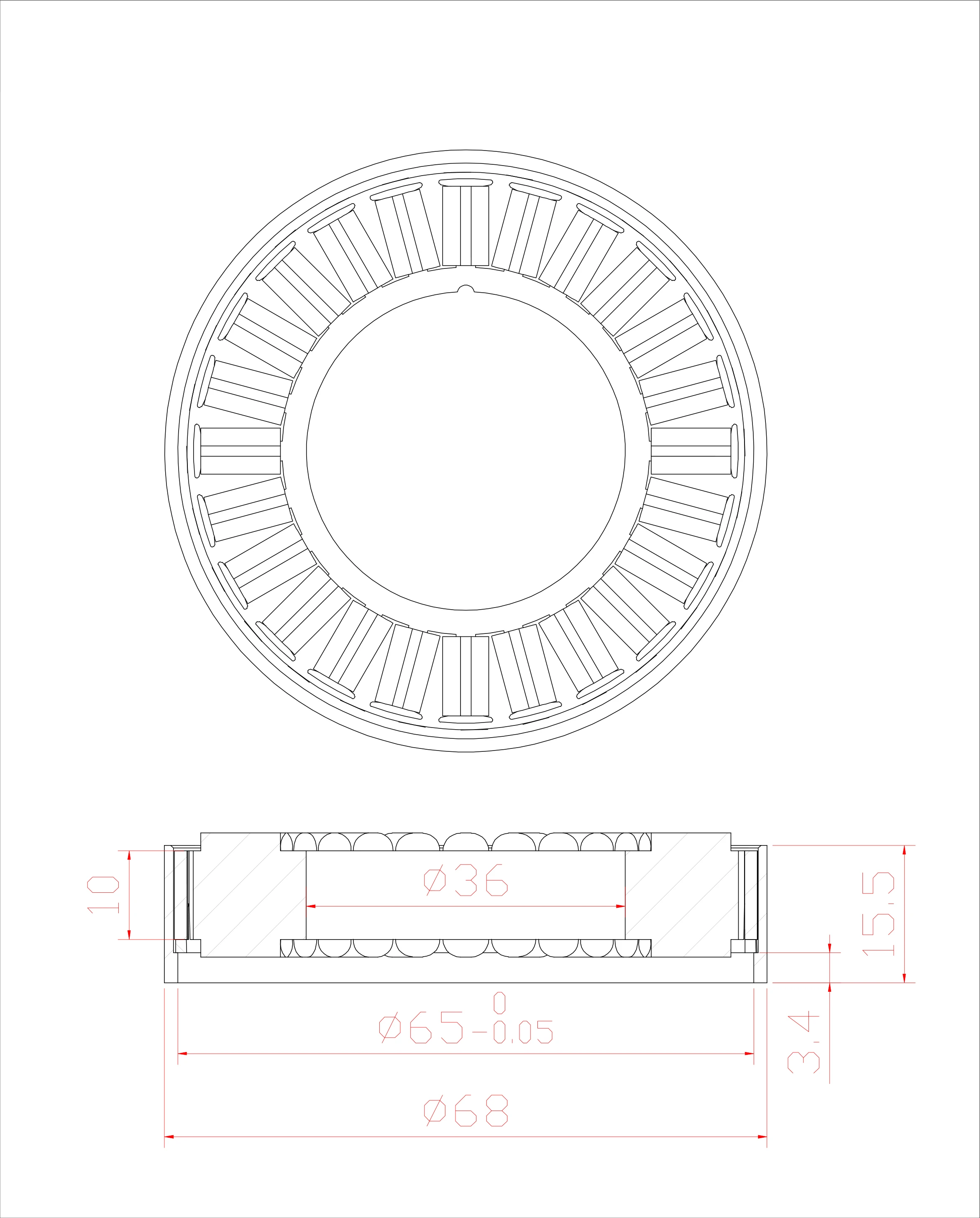 Permanent Magnet Frameless Motor, WK6010, Brushless, 12V, IE1 - detail 16