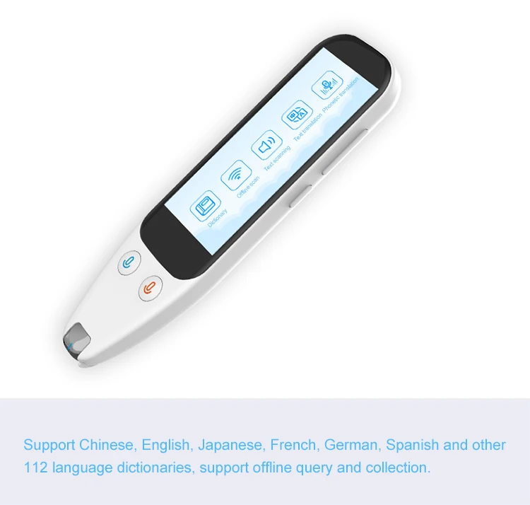 Best Quality 3.46 inch touchable Screen wifi Scanner Electronic Pen Translator support smart AI Voice translator