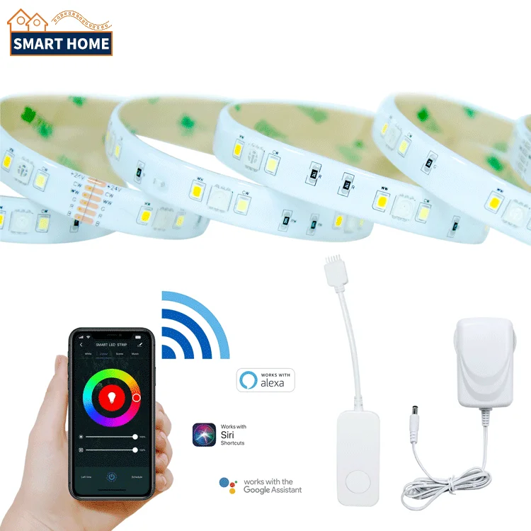 Compatible alexa google smart Strip Amazon Led Light Tuya  Smart Lights Rgb Remote Wifi  Alexa 10m 15m smart kits for home