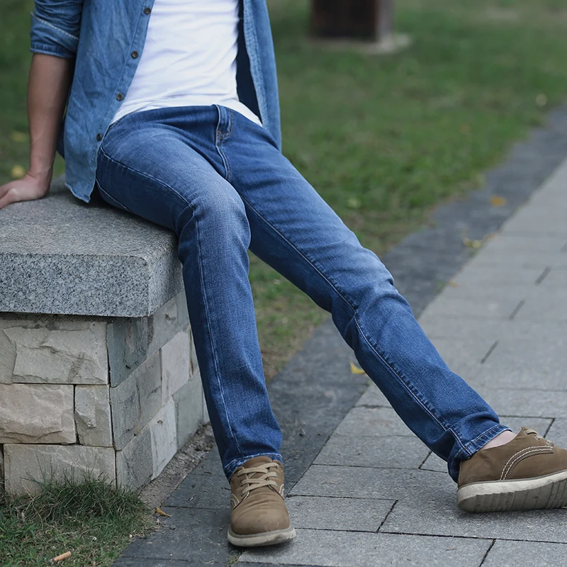 Men Stretch Denim jeans Pants Biker Trousers Original baggy Straight Leg Jeans for men Manufacturer wholesale