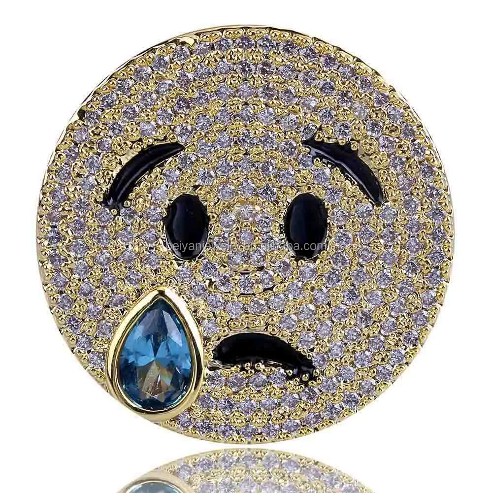 表达个性男士戒指钻石戒指 - buy 嘻哈珠宝表情表情个性男士戒指钻石