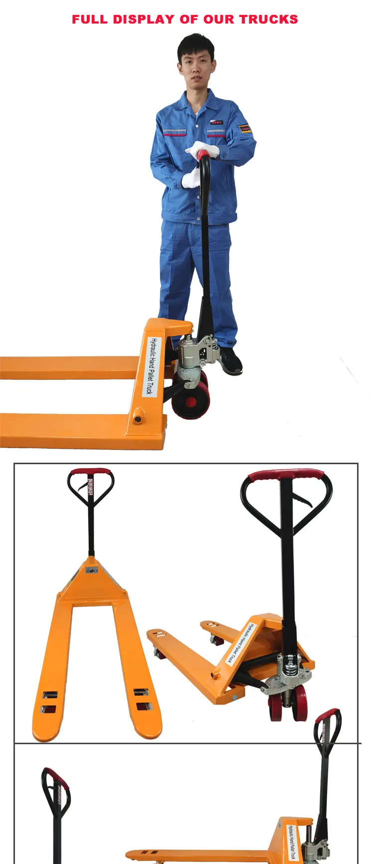 Nylon Wheel 2500kg hand pallet jack