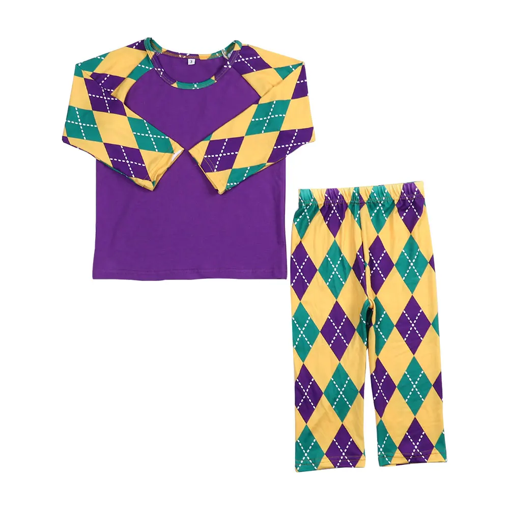 mardi gras colorblock top