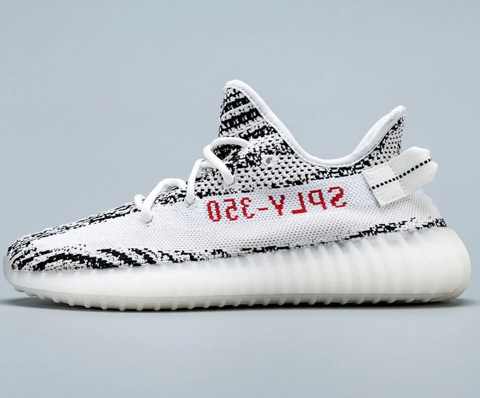 2020 high top stock zebra yezzy sneakers Light Weight fly knit mesh yeeze  yeezy  350 v2  shoes
