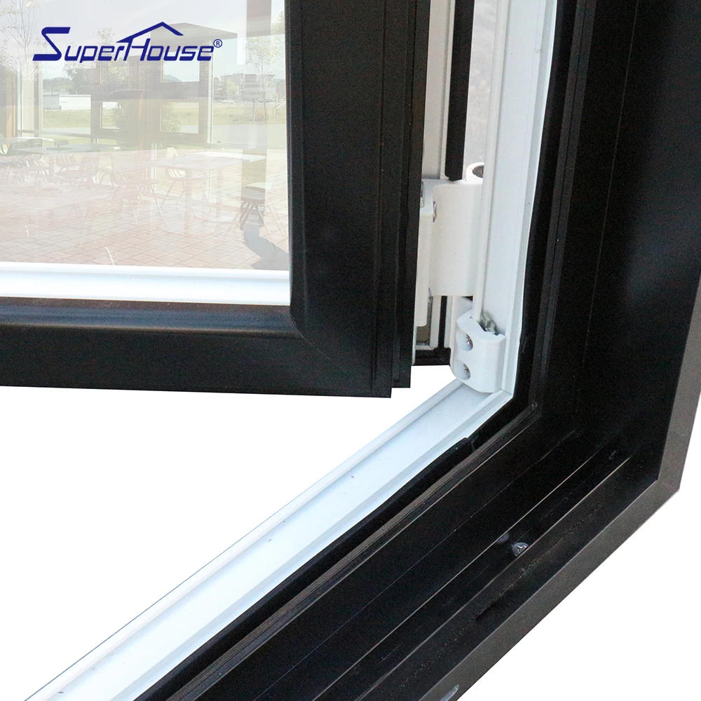 High quality aluminium casement window grill design single pane casement windows