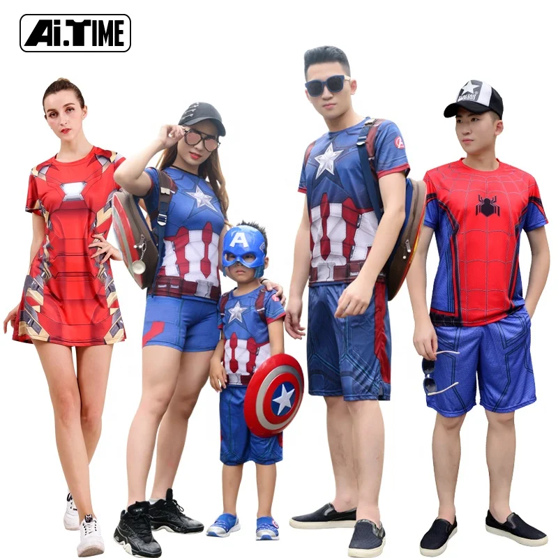 
Wholesale CustomizedSummer Clothing Casual Family Matching SuitsShort Sleeves T-shirt Christmas Carnival Parent child Outfits 