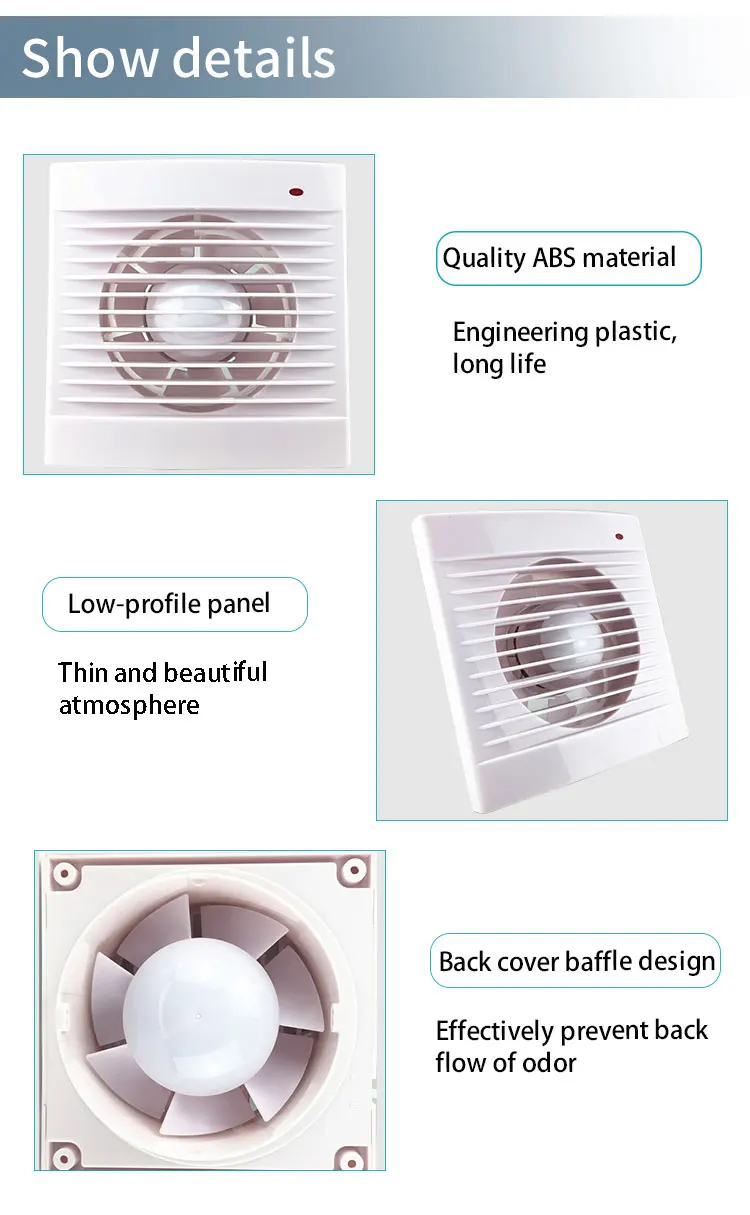 Wall mounted exhaust fan installation details