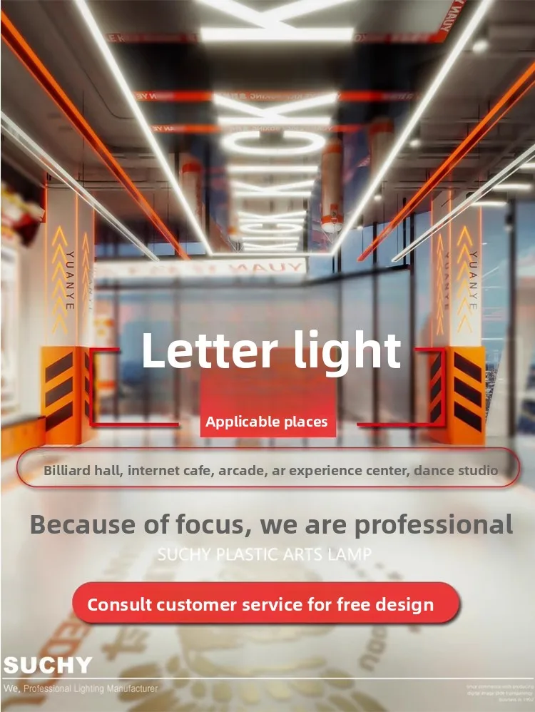 product custom led number  letter pendant ceiling light personalized creative design for billiard mahjong  chess rooms for living room-0
