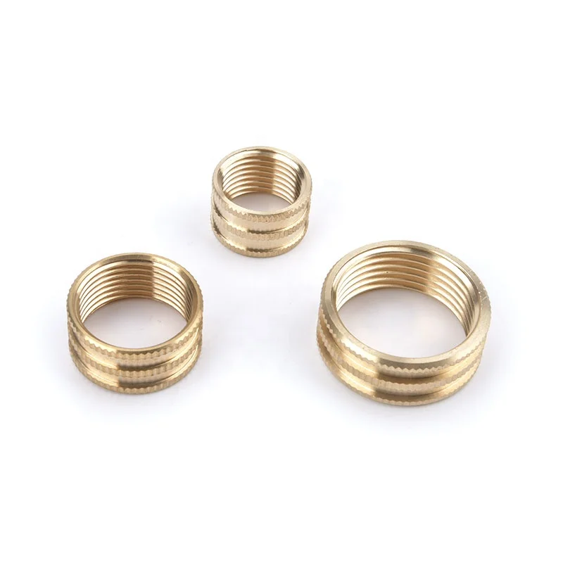
Customized Knurled Brass Round Ring Nut With Inner Threaded 