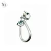 galvanized L track double stud fitting with pear ring for ratchet straps tailer
