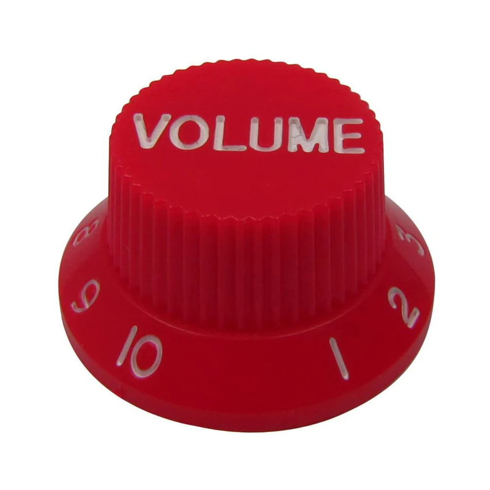 Red Plastic 1 Volume And 2 Tone Speed Amp Effect Pedal Control Knobs 