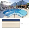 Non slip ceramic swimming pool edge tiles 240x115mm outdoor pool tiles heat resistant bullnose tile