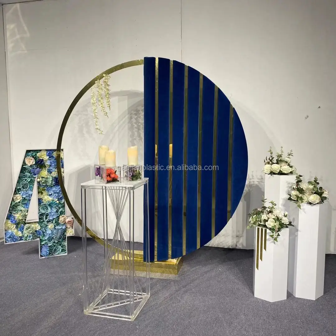 Ständer für Hintergrund Sechseck aus Metall 2m Partyzubehör Hochzeit Gestell 