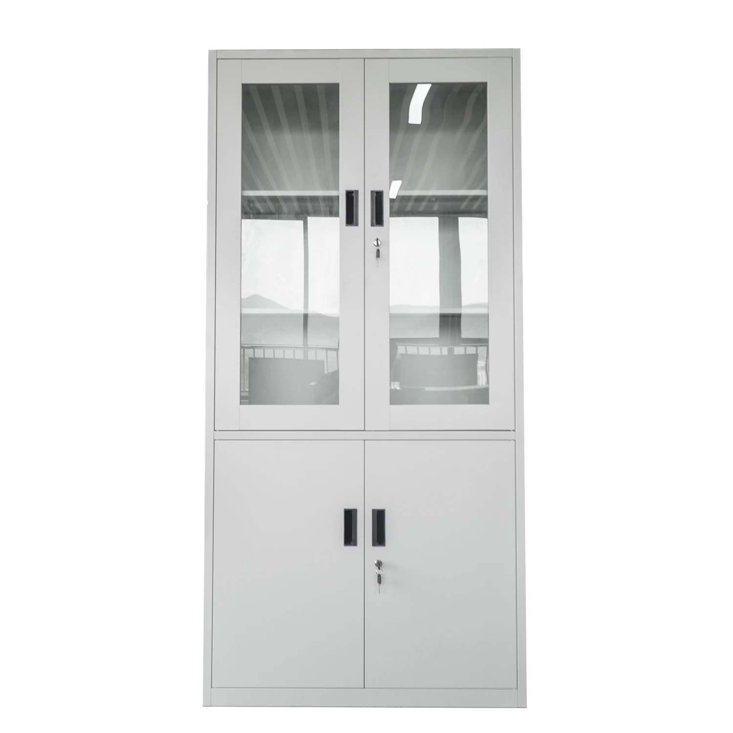 Gd White Heavy Duty Mental Double Door Steel File Wardrobe File