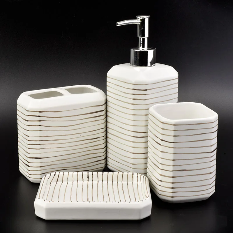 ceramic set in bathroom