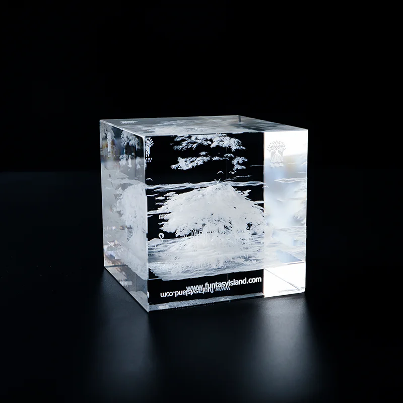 product factory produced k9 crystal cube various for laser engrave paperweight  various 50mm  60mm 80mm-6